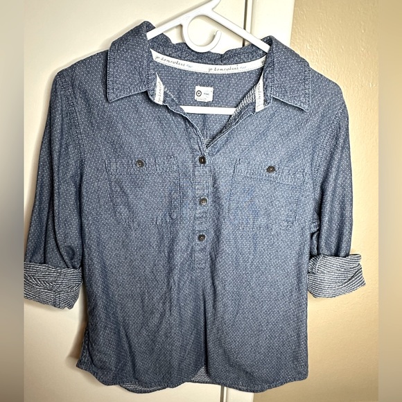 Women’s TOMS®️ Blue Denim Shirt - Size M - Picture 1 of 7
